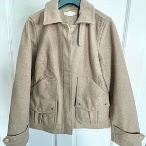 J Crew Camel Wool Blend Utility Jacket XS